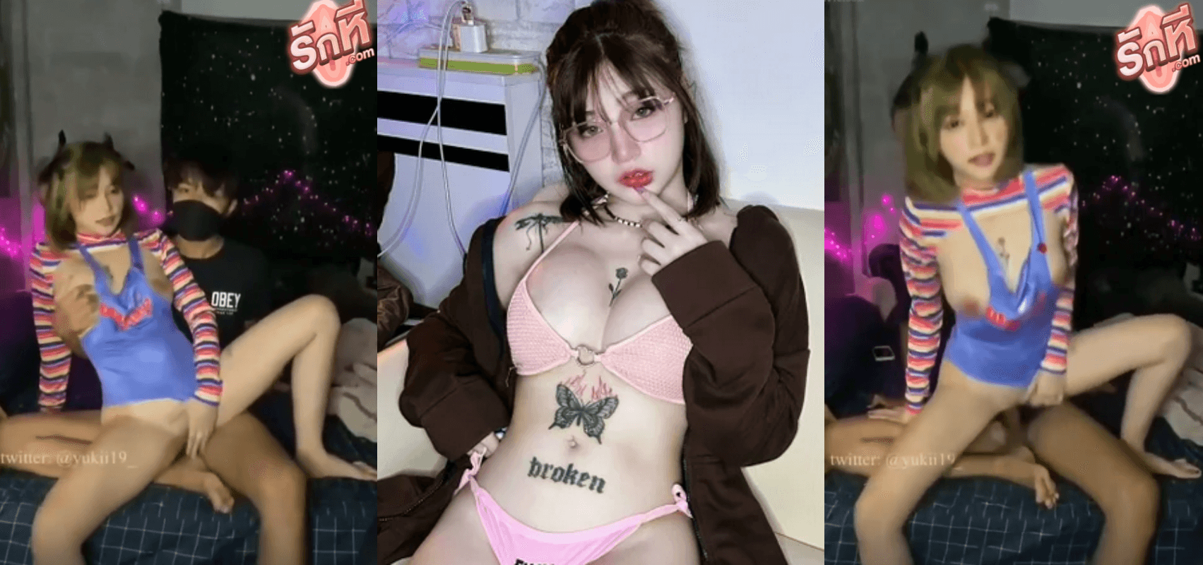 คลิปหลุด Yukii199 น้องยูกิ สาวตัวเล็กนมโตหัวนมชมพูขย่มควยแฟนหนุ่มคาชุดนั่งร่อนหีบดควยนมเด้งเอวพริ้วๆโดนผัวจับกระเด้ายิกๆตอกควยรัวๆเสียวหี